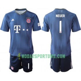 Koszulka Bayern Monachium NEUER 1 Dziecięcy Trzeci Stroje Piłkarskie 2018/19 Krótki Rękaw 